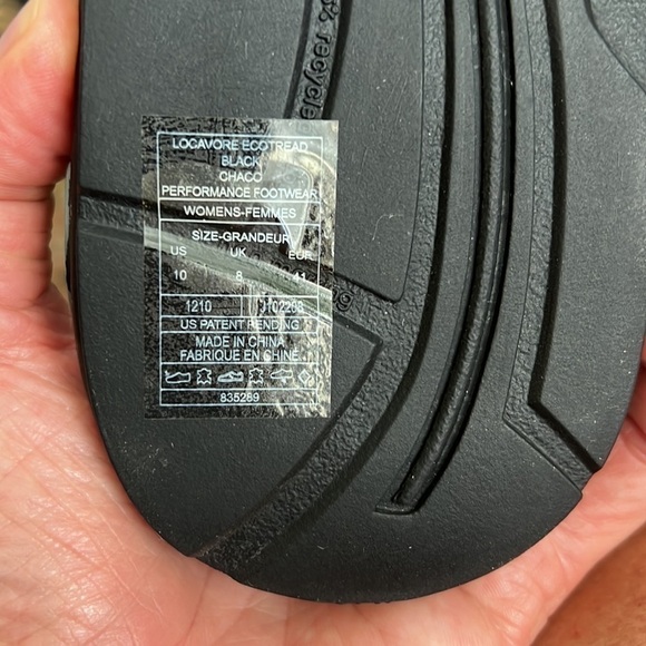 Chaco Locavore Ecotread Black Flip Flop Sandals Brand New in Box - Picture 10 of 10